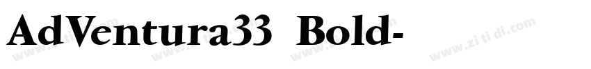 AdVentura33 Bold字体转换